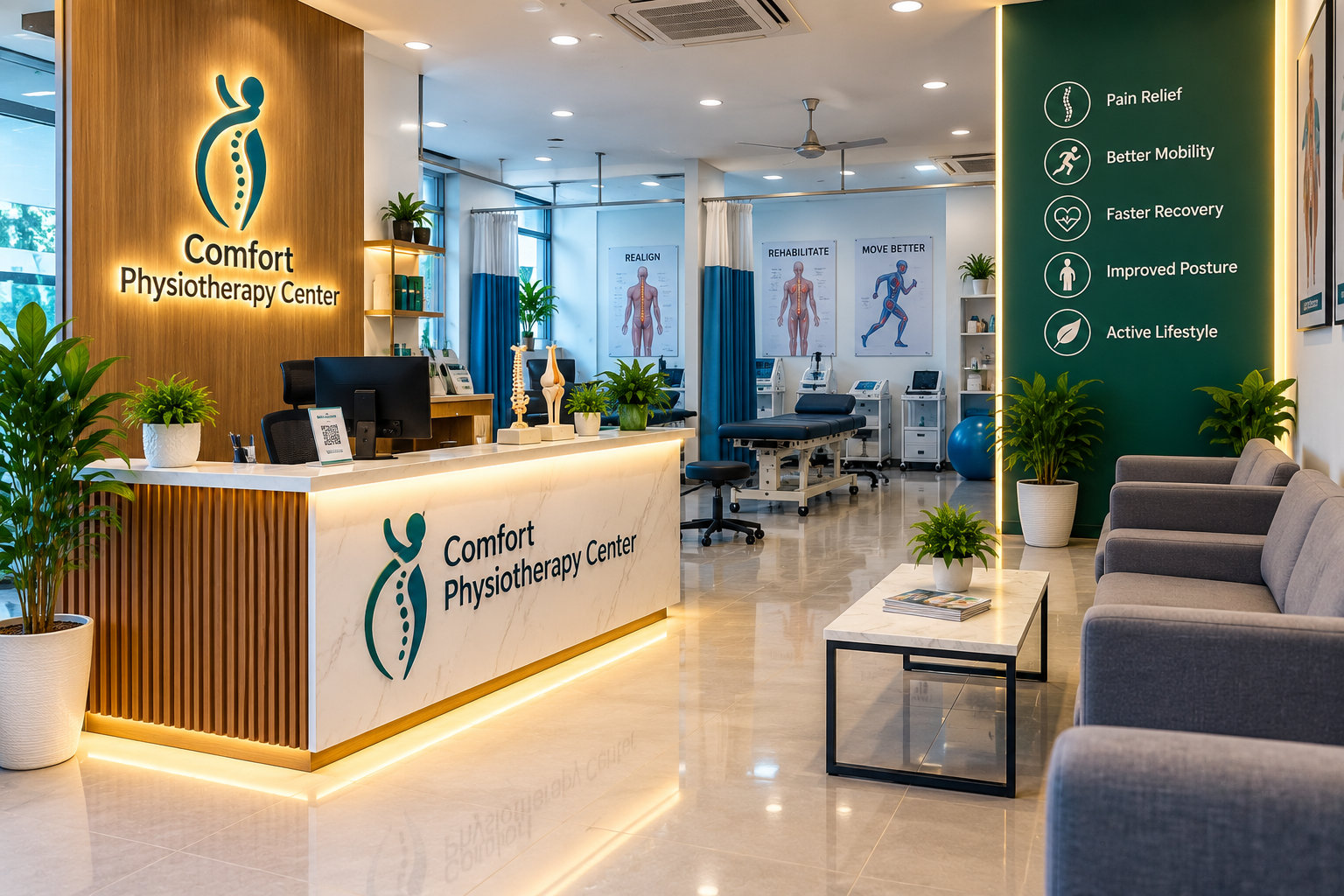 Modern Comfort Physiotherapy Reception
