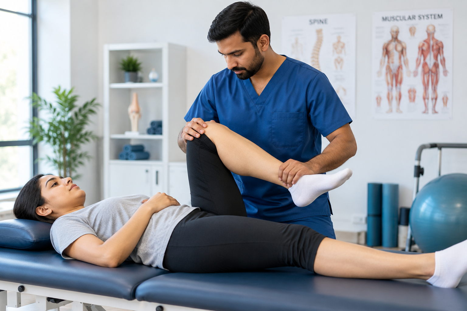 Physiotherapy Knee Stretch Session